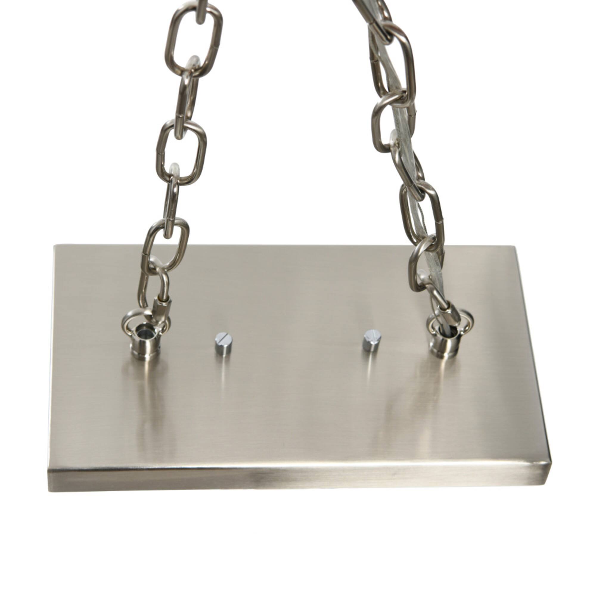 Hello Honey® Robert Stevenson Lighting Jameson Metal & Seedy Glass 6-Light Linear Chandelier